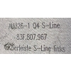 * AUDI Q3 II 19- S-LINE LEWA LISTWA ZDERZAKA TYŁ T94 CZARNA 83F807967