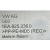 CUPRA BORN VW ID.3 OSŁONA DOLNA PODWOZIA 1EA825236D