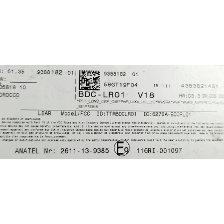 M54 MODUŁ STEROWNIK BDC FEM BMW X1 F48 9388182