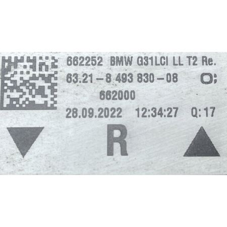BMW 5 G31 LCI LIFT LAMPA PRAWA LAMPA TYŁ TYLNA LED 8493830 28.09.2022