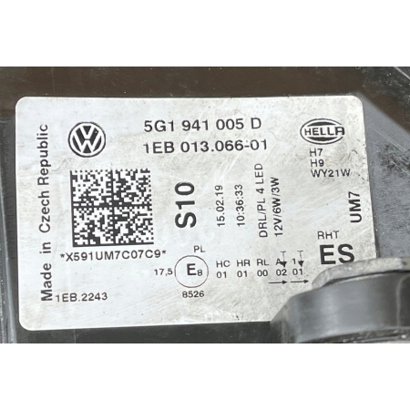 VW GOLF 7 VII LIFT LAMPA LEWA PRZÓD REFLEKTOR 5G1941005D