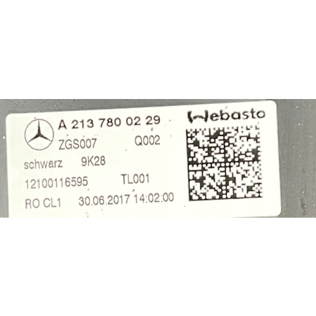 MERCEDES 213 SEDAN SZYBA SZYBERDACH A2137800229