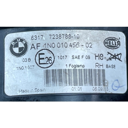 BMW F15 F16 F25 F26 F39 F48 PRAWY HALOGEN PRZECIWMGIELNY 7238788 06.09.18
