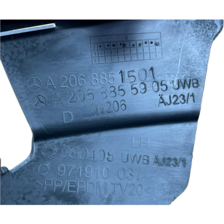 MERCEDES C-KLASA W206 ŚLIZG ZDERZAKA TYŁ PRAWY A2068855905 A2068851501