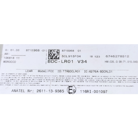STEROWNIK MODUŁ BDC BMW X1 F48 X2 F39 8715968