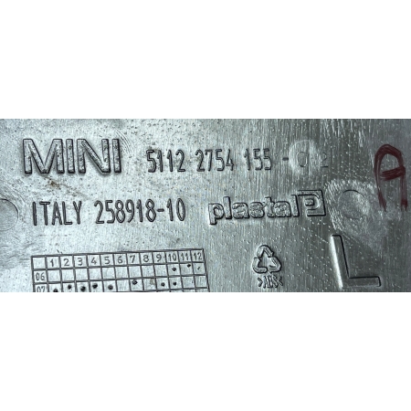 A108 MINI R55 LEWY CHROM ZAŚLEPKA ZDERZAKA TYŁ 2754155