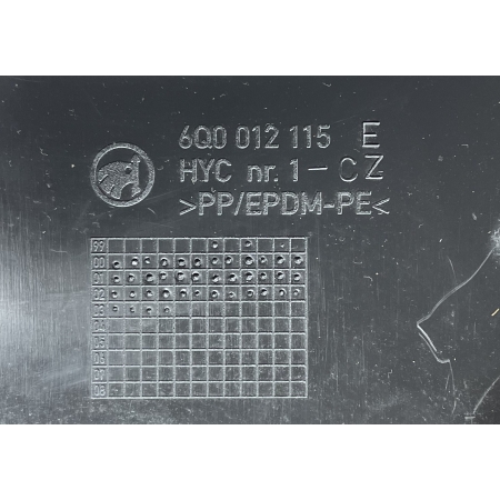 SKODA FABIA I  6Y WKŁAD KOŁA ZAPASOWEGO BAGAŻNIKA 6Q0012115E