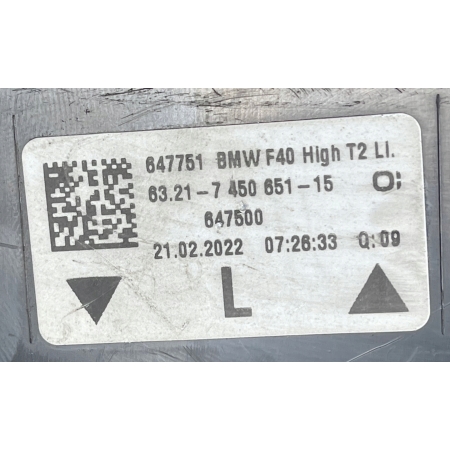 BMW 1 F40 LAMPA KLAPY LEWA TYŁ TYLNA 7450651 21.02.2022