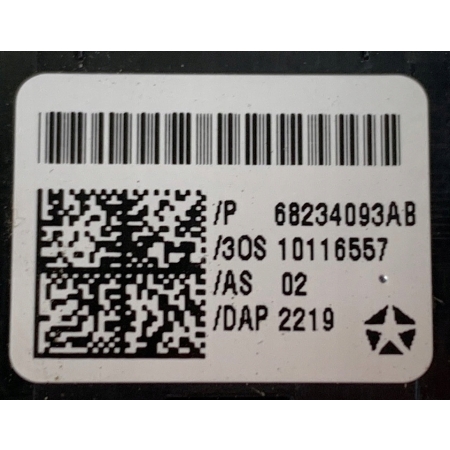 U7B CHRYSLER PACIFICA II 2016 - SZYBY PRZEŁĄCZNIK PRZYCISK TYŁ 68234093AB