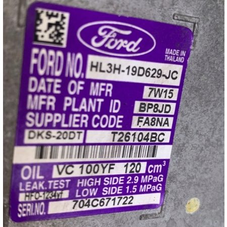 U3 FORD F150 15- 5.0 4X4 KOMPRESOR SPRĘŻARKA KLIMATYZACJI HL3H-19D629-JC