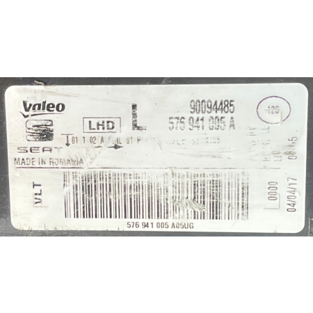 SEAT ATECA 576 LAMPA PRZÓD LEWA 576941005A