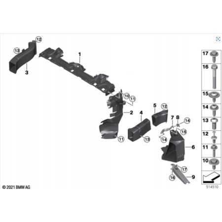 KIEROWNICA POWIETRZA LEWA MINI F57 JCW 5A01627
