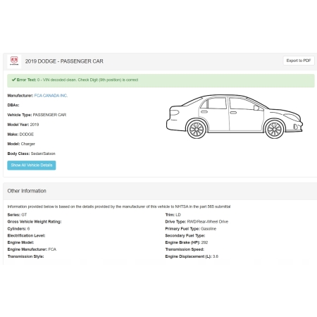CHARGER 15- OSŁONA PROGOWA LEWA TYŁ 1KL39DX9AG