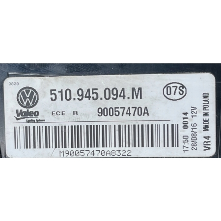 VW GOLF VII SPORTSVAN LAMPA PRAWA TYŁ TYLNA W KLAPĘ 510945094M 28.08.16 ORG