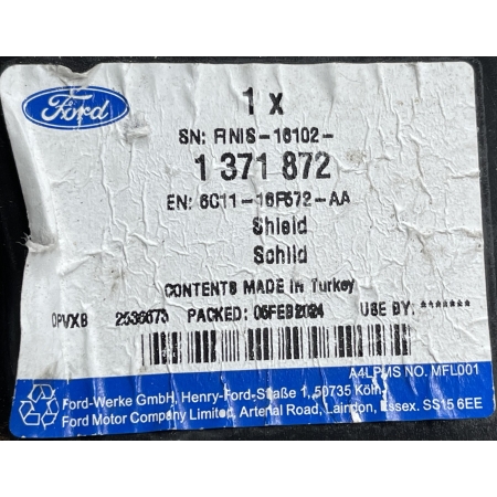 FORD TRANSIT MK7 NADKOLE OSŁONA BŁOTNIKA PRAWE PRZÓD  6C11-16F572-AA