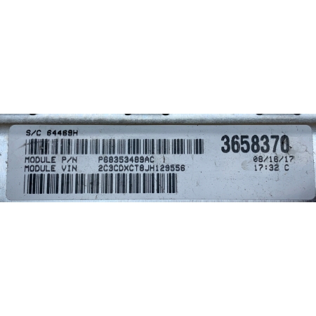 P6 DODGE CHARGER 2018 5.7 STEROWNIK SILNIKA KOMPUTER 68331185AA