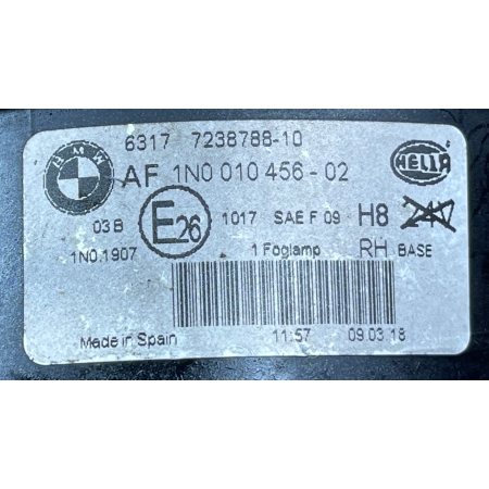 BMW F15 F16 F25 F26 F39 F48 PRAWY HALOGEN PRZECIWMGIELNY 7238788 ORYGINAŁ