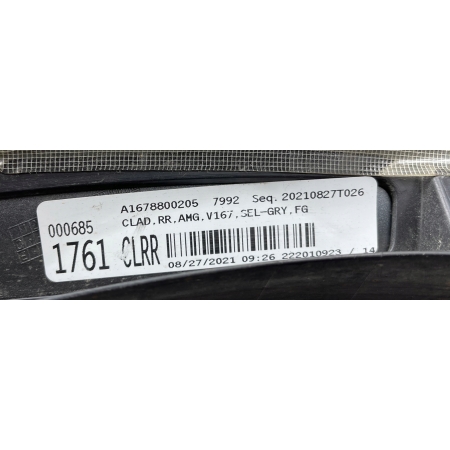 K77 MERCEDES GLE 63 AMG W167 LISTWA BŁOTNIKA TYŁ PRAWA A1678800205