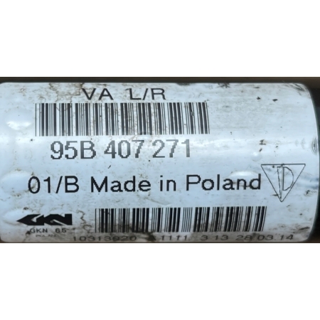B1B PORSCHE MACAN S 3.0 V6 2015 PÓŁOŚ PRZÓD LEWA = PRAWA 95B407271