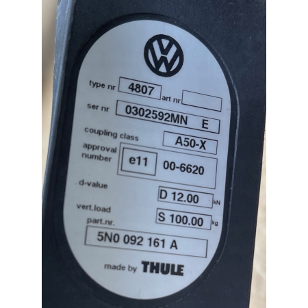 VV TIGUAN 5N I HAK HOLOWNICZY SKŁADANY 5N0092161A