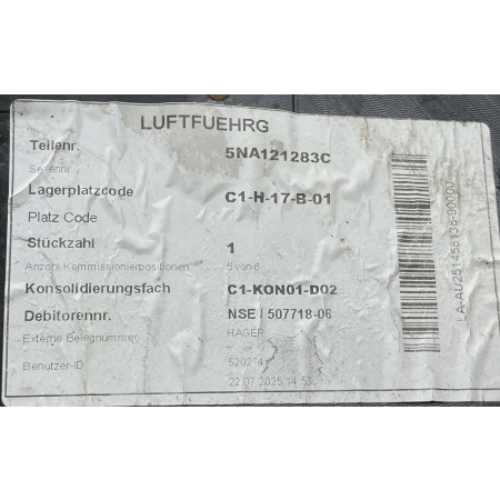 VW TIGUAN II AD1 5NA 2016 -  KIEROWNICA POWIETRZA LEWA 5NA121283C