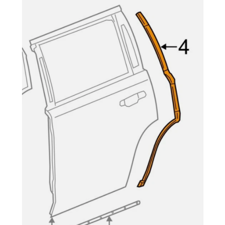 O2 CADILLAC ESCALADE IV 2014 - USZCZELKA DRZWI PRAWA TYŁ 23455370