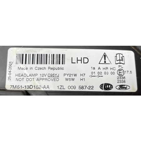 FORD C-MAX MK1 LIFT LAMPA PRAWA PRZÓD PRZEDNIA 7M51-13D152-AA
