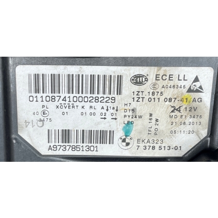 BMW 5 F10 F11 LIFT LCI PUSZKA OBUDOWA LAMPY LEWA 7378513
