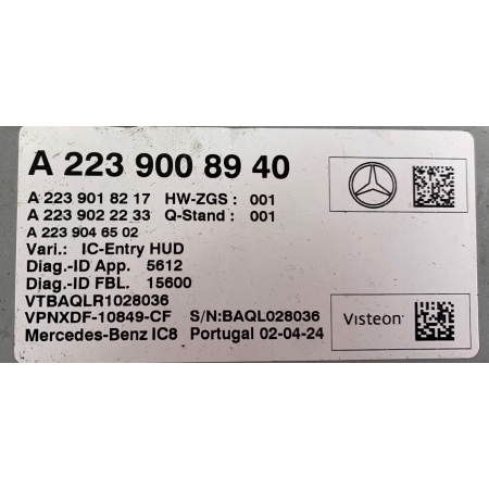 MERCEDES 223 S-KLASA C-KLASA STEROWNIK MODUŁ A2239008940
