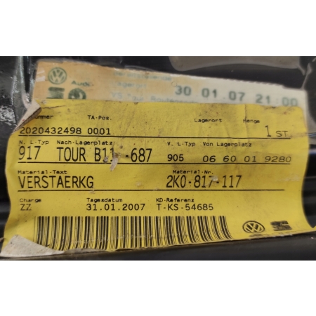 $ CADDY 04-15 WZMOCNIENIE DACHU ŚRODKOWE 2k0817117