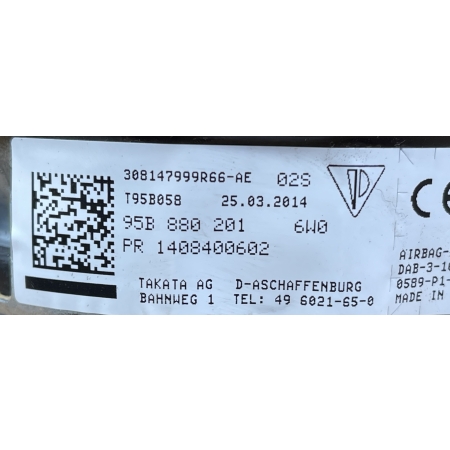 B1 PORSCHE MACAN S 2015 PODUSZKA POWIETRZNA KIEROWNICY AIRBAG  95B880201