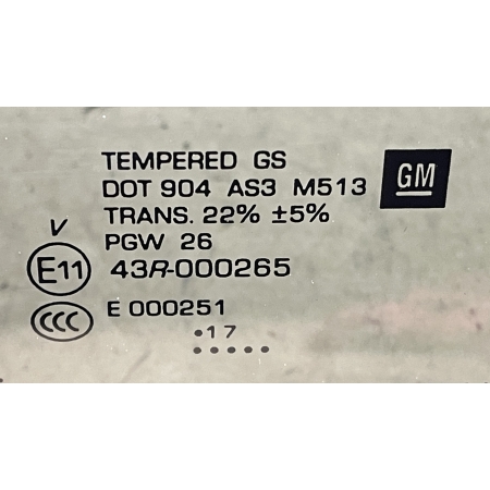 O2 CADILLAC ESCALADE IV 2014 -  PRAWA SZYBA KAROSERYJNA WERSJA KRÓTKA