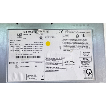 VW MIB STEROWNIK MMI NAWIGACJA 5H0035816
