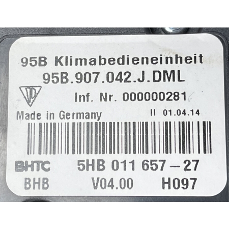 B1 PORSCHE MACAN S 2015 PANEL STEROWANIA KLIMATYZACJI 95B907040S 95B907042J