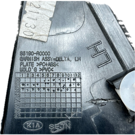 B3 KIA CARNIVAL IV 2020 - LEWY TRÓJKĄT BŁOTNIKA PRZÓD 86190-R0000
