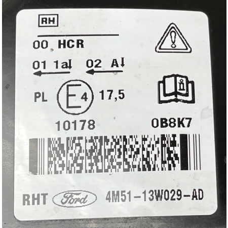 FORD FOCUS MK2 2004 - LAMPA PRAWA PRZÓD PRZEDNIA 4M51-13W029-AD