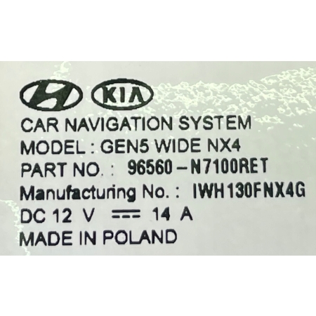 HYUNDAI TUCSON IV CZYTNIK NAWIGACJI RADIA 965560-N7100