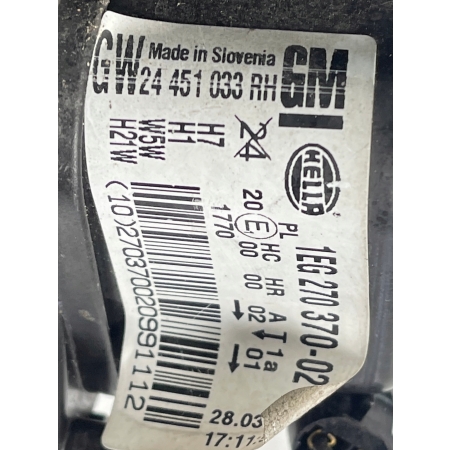 LAMPA PRAWA OPEL ASTRA III H 04-07 CIEMNA 24451033