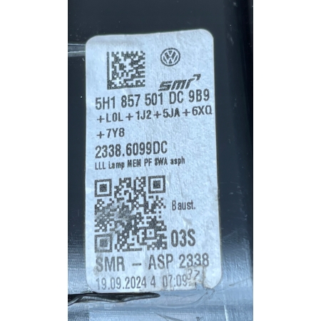 VW GOLF VIII LUSTERKO ZEWNĘTRZNE LEWE 13 + 2 PIN 5H1857501DC
