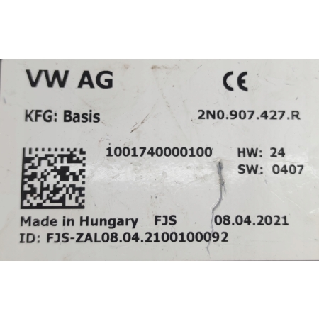 MODUŁ STEROWNIK VW CRAFTER MAN TGE 2N0907427R