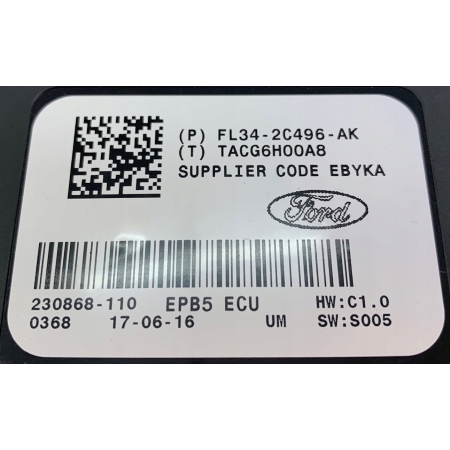 U6 FORD F150 2015- STEROWNIK MODUŁ HAMULCA POSTOJOWEGO FL34-2C496-AK
