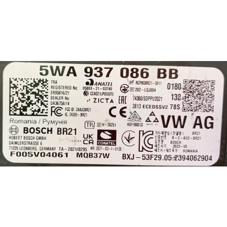 SEAT LEON IV 4 GOLF VIII 20- MODUŁ STEROWNIK KOMFORTU 5WA937086BB