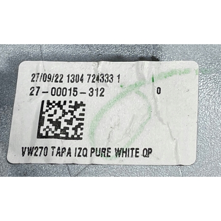 A102 VW POLO 2G 2017 - OBUDOWA LUSTERKA LEWA 2G0857537A PURE WHITE
