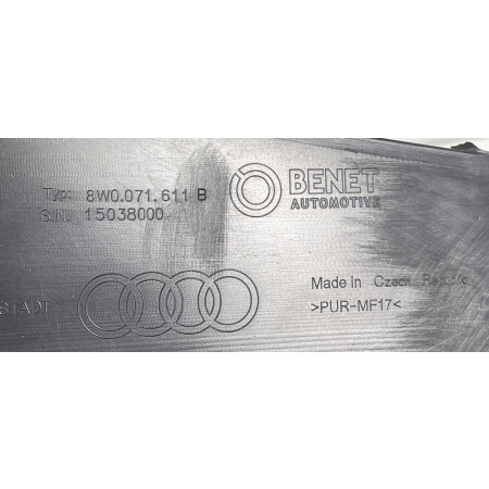 ^ AUDI A4 S4 B9 SEDAN SPOILER ZDERZAKA TYŁ TYLNY DYFUZOR 8W0071611B