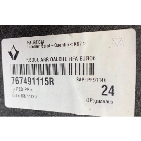 ORYGINAŁ NADKOLE LEWE TYŁ RENAULT SCENIC IV GRAND SCENIC 767491115R
