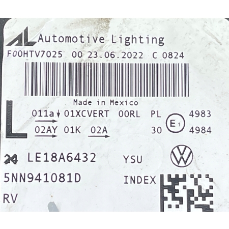 VW TIGUAN II LIFT PRZETWORNICA JEŻ 992941572AE 5NN941081D CN2000162