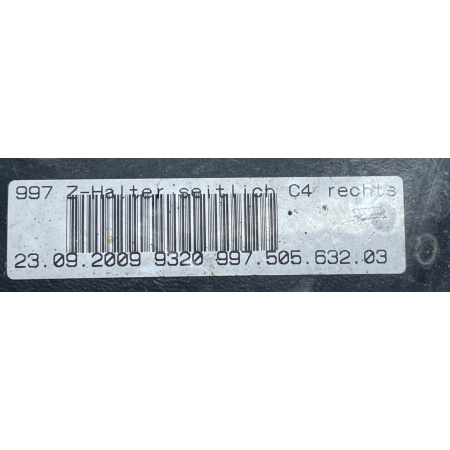 PORSCHE 911 997 LIFT ŚLIZG MOCOWANIE ZDERZAKA PRAWY TYŁ 99750563203