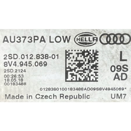 AUDI A3 8V0 LAMPA LEWA TYŁ TYLNA LOW 8V4945069 18.05.18