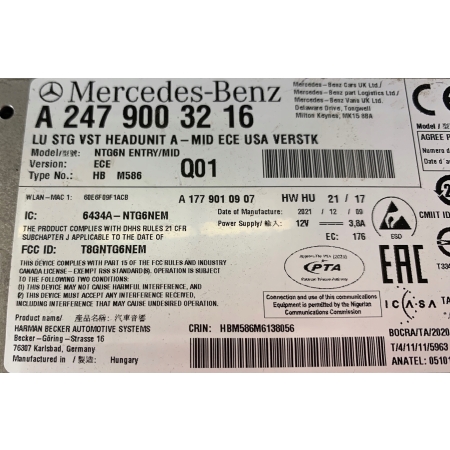 MERCEDES W118 CLA RADIO NAWIGACJA A2479003216