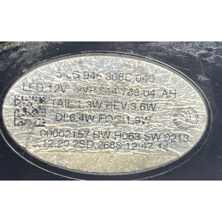 SKODA ENYAQ 5LG 2021 - LAMPA PRAWA TYLNA TYŁ LED 5LG945308C 12.20